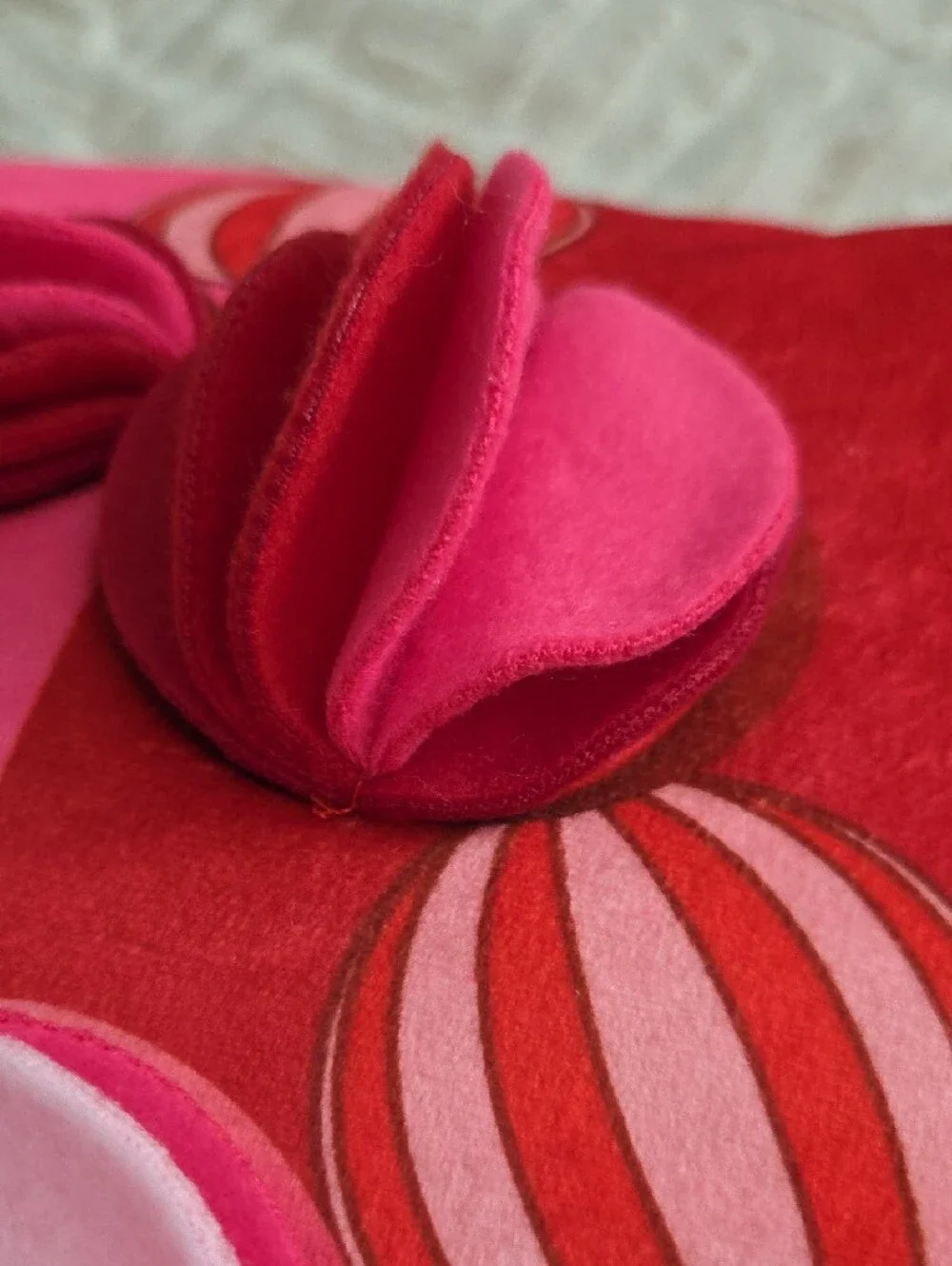 Ashland | Pink and Red Decorative Holiday Pillow